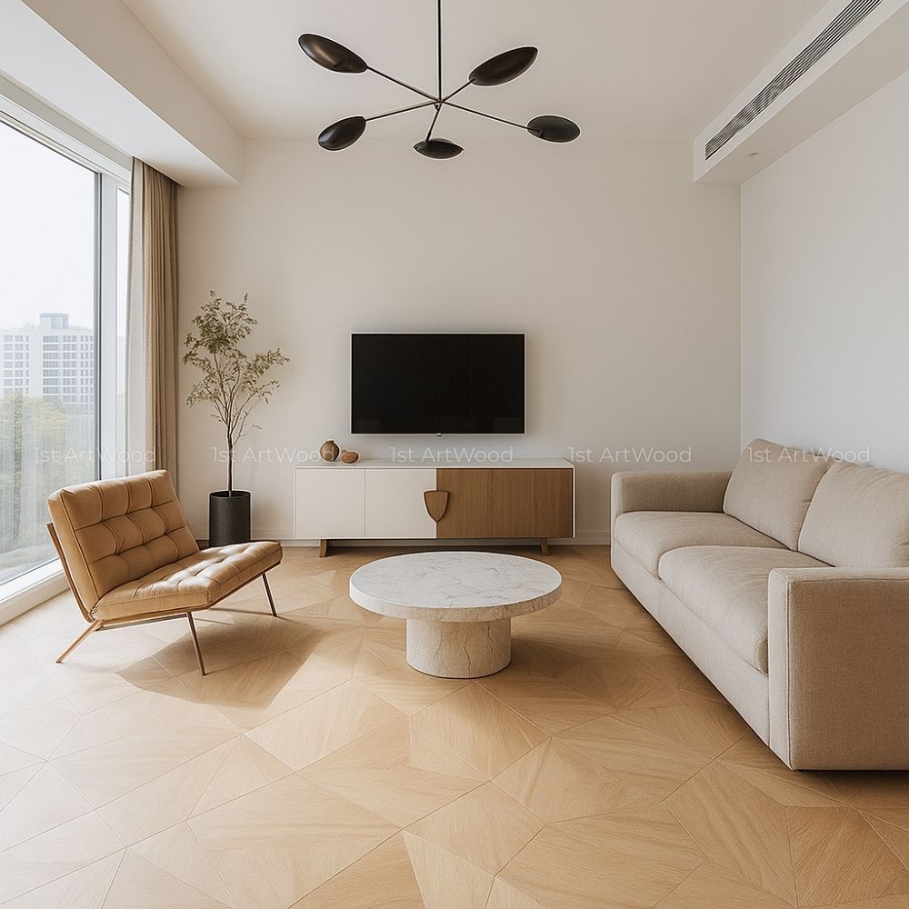 Sàn gỗ nghệ thuật hoa văn hình học